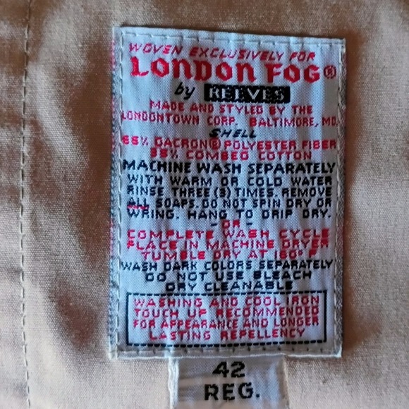 Vintage London Fog Maincoat Trench Coat 42R (16/18 Women ) Beige - Picture 4 of 6